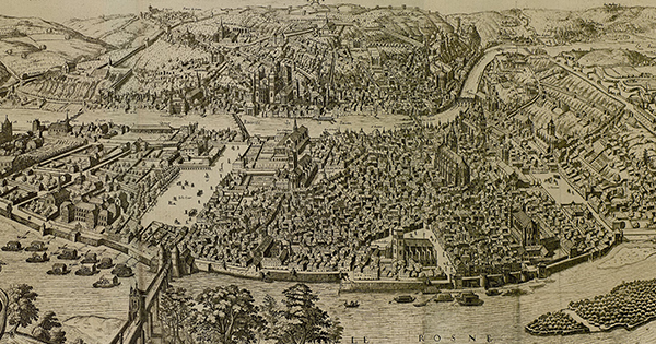 Carte ancienne de Lyon
